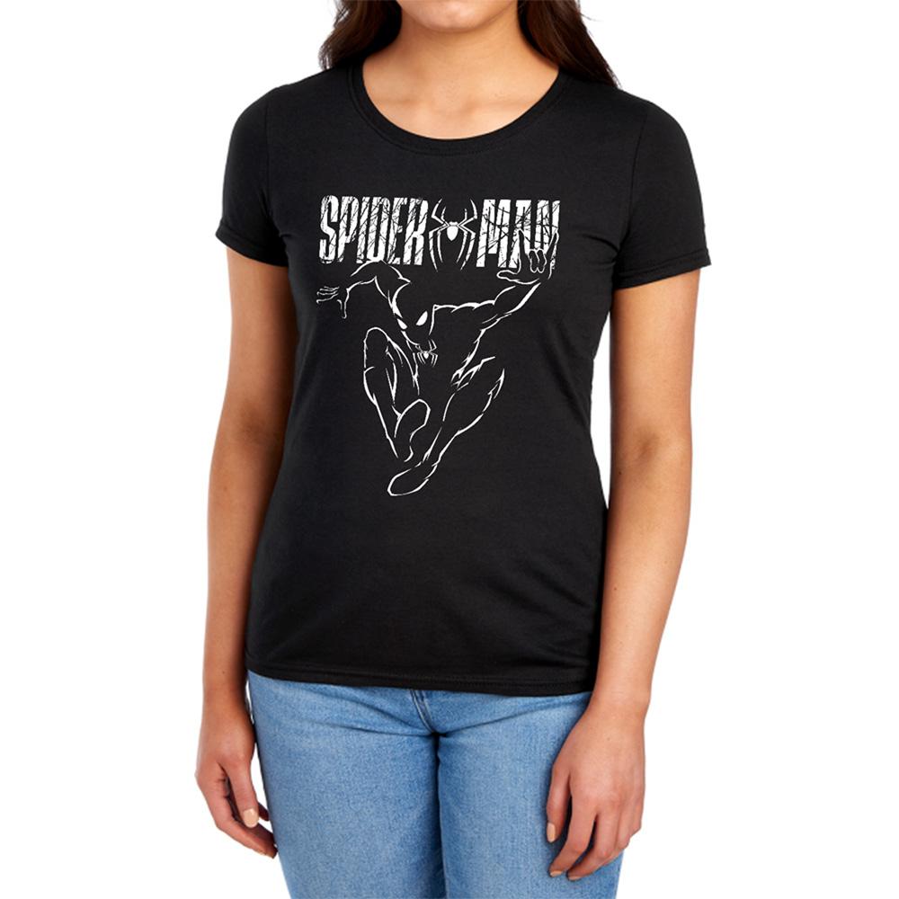 Black - Lifestyle - Spider-Man: Brand New Day Womens-Ladies Silhouette Fitted T-Shirt