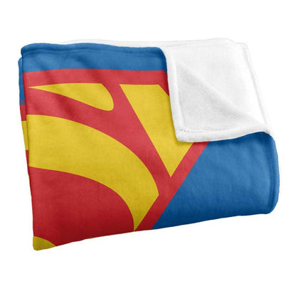 Multicoloured - Side - Superman Shield Blanket