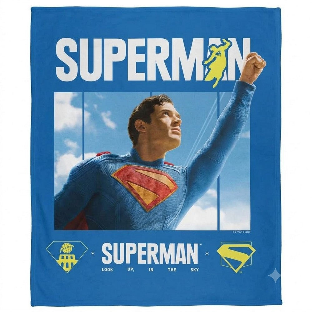 Multicoloured - Front - Superman Running Blanket