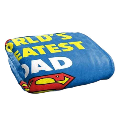 Multicoloured - Back - Superman World´s Greatest Dad Blanket