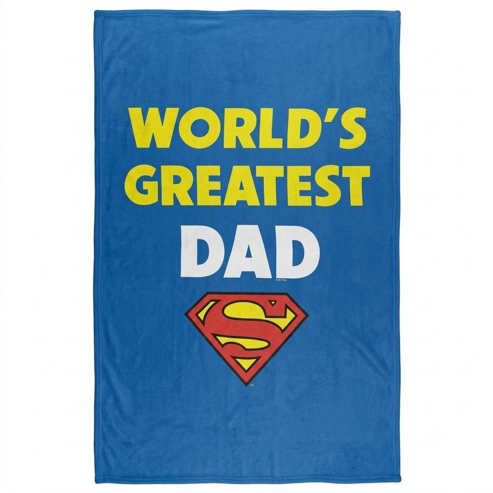 Multicoloured - Front - Superman World´s Greatest Dad Blanket