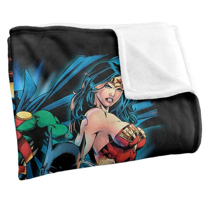 Multicoloured - Side - Justice League Graphic Print Blanket