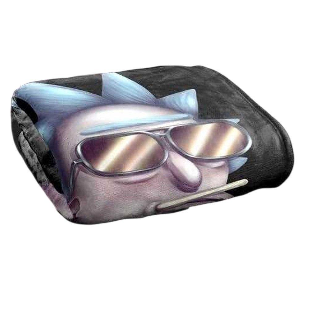 Multicoloured - Back - Rick And Morty Rick Sanchez Silky Blanket