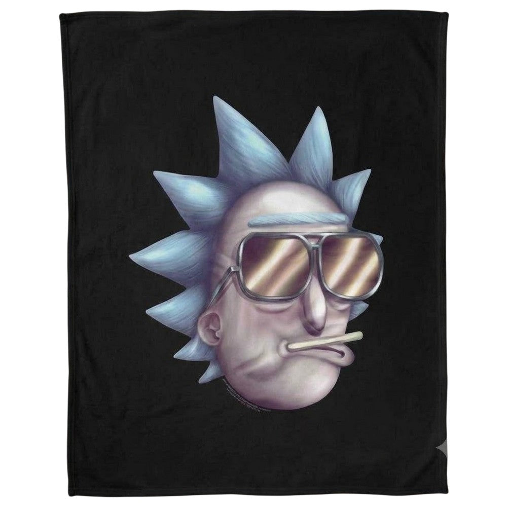 Multicoloured - Front - Rick And Morty Rick Sanchez Silky Blanket