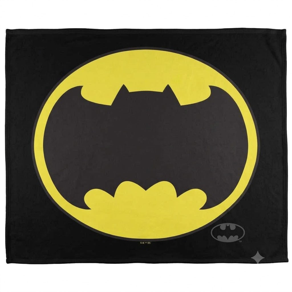 Multicoloured - Front - Batman Bat Logo Soft Touch Blanket