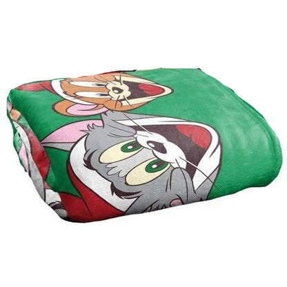 Multicoloured - Back - Tom and Jerry Santa Hat Blanket