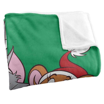 Multicoloured - Side - Tom and Jerry Santa Hat Blanket