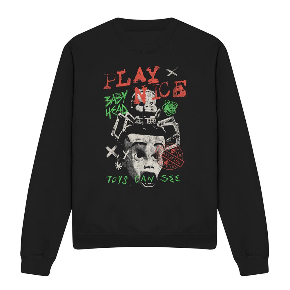 Black - Front - Toy Story Unisex Adult Toys Can See Long-Sleeved Sweatshirt