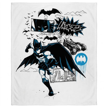 Multicoloured - Front - Batman Kanji Running Soft Touch Blanket