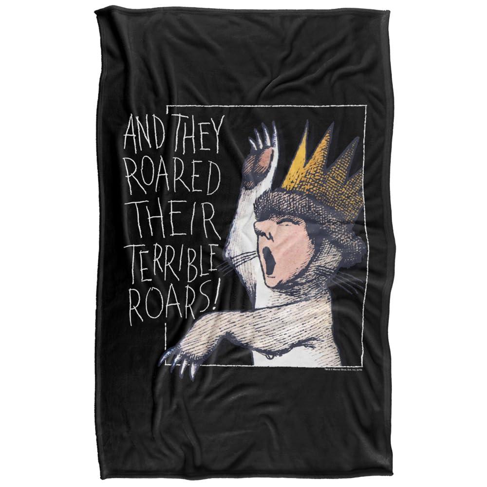 Multicoloured - Front - Where The Wild Things Are Childrens-Kids And They Roared Blanket