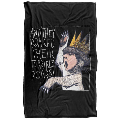 Multicoloured - Front - Where The Wild Things Are Childrens-Kids And They Roared Blanket