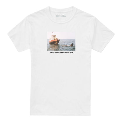 White - Front - Jaws Unisex Adult You´re Gonna Need A Bigger Boat T-Shirt