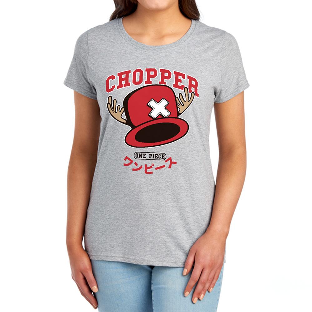 Athletic Heather - Lifestyle - One Piece Womens-Ladies Tony Tony Chopper Collegic Fitted T-Shirt