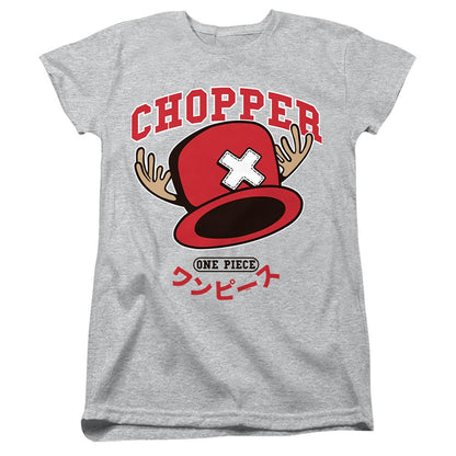 Athletic Heather - Front - One Piece Womens-Ladies Tony Tony Chopper Collegic Fitted T-Shirt