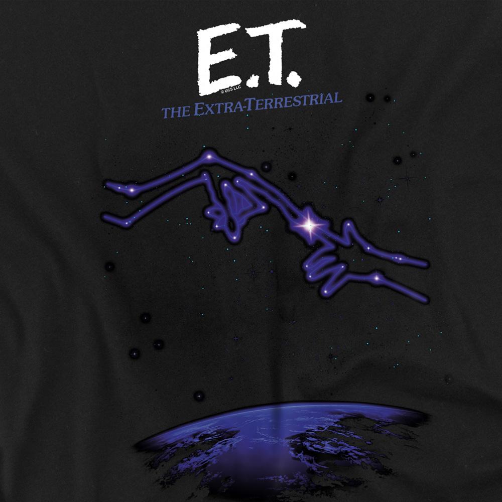 Black - Side - E.T Unisex Adult Constellation Ringspun Cotton T-Shirt