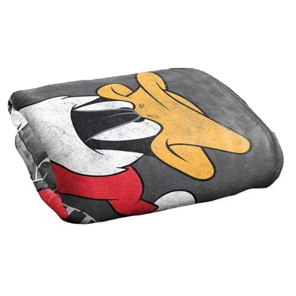 Multicoloured - Side - Looney Tunes Daffy Duck Bah Humbug Throw