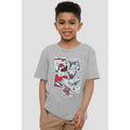 Sport Heather - Back - Spider-Man Childrens-Kids Panel Collage T-Shirt