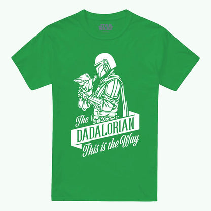 Kelly Green - Front - Star Wars: The Mandalorian Mens The Dadalorian Fathers Day T-Shirt