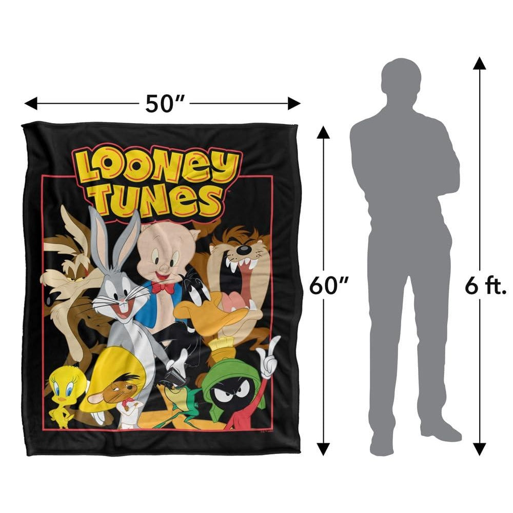 Multicoloured - Lifestyle - Looney Tunes Silky Group Throw