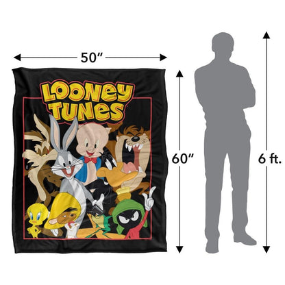 Multicoloured - Lifestyle - Looney Tunes Silky Group Throw