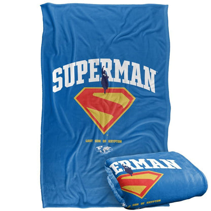 Multicoloured - Side - Superman Unisex Adult Last Son Of Krypton Collegiate Logo Throw