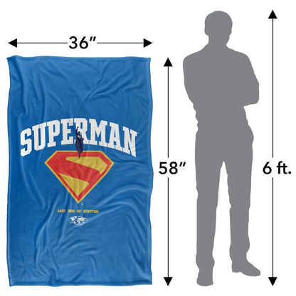 Multicoloured - Lifestyle - Superman Unisex Adult Last Son Of Krypton Collegiate Logo Throw