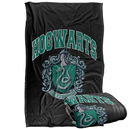 Multicoloured - Side - Harry Potter Slytherin Crest Throw
