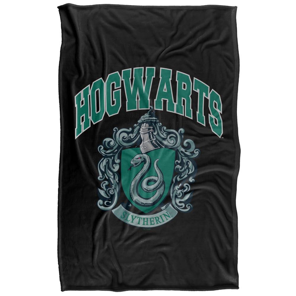 Multicoloured - Front - Harry Potter Slytherin Crest Throw