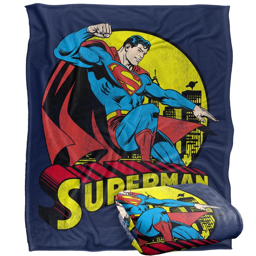 Multicoloured - Side - Superman Metropolis Fleece Superman Throw
