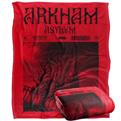 Multicoloured - Side - Batman Arkham Asylum Silky Graphic Print Throw