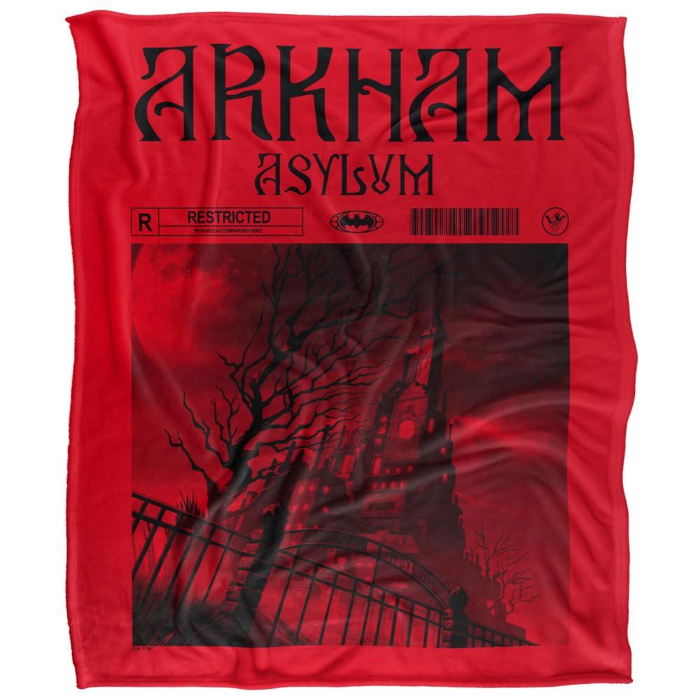 Multicoloured - Front - Batman Arkham Asylum Silky Graphic Print Throw
