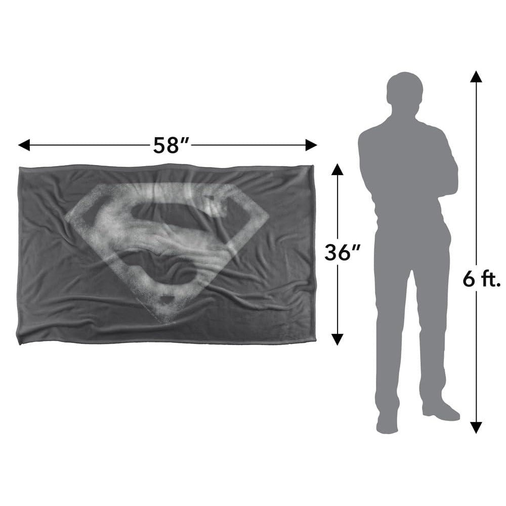 Multicoloured - Lifestyle - Superman Fleece Distressed Logo Blanket
