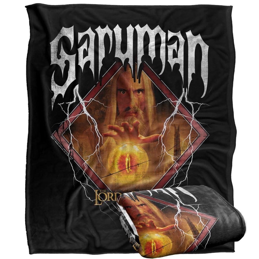 Multicoloured - Side - The Lord Of The Rings Graphic Print Saruman Blanket