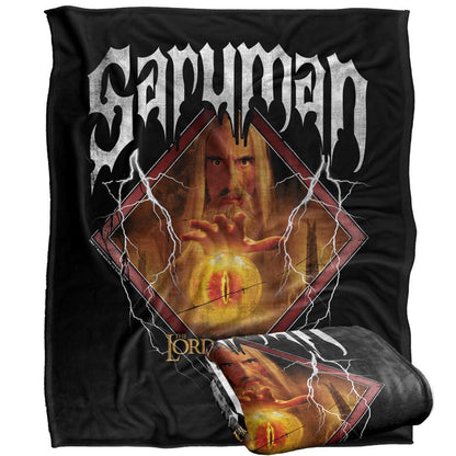 Multicoloured - Side - The Lord Of The Rings Graphic Print Saruman Blanket
