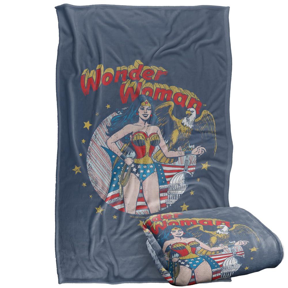 Multicoloured - Side - Wonder Woman Justice League Blanket