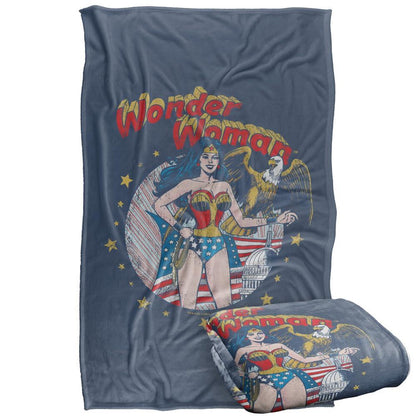 Multicoloured - Side - Wonder Woman Justice League Blanket