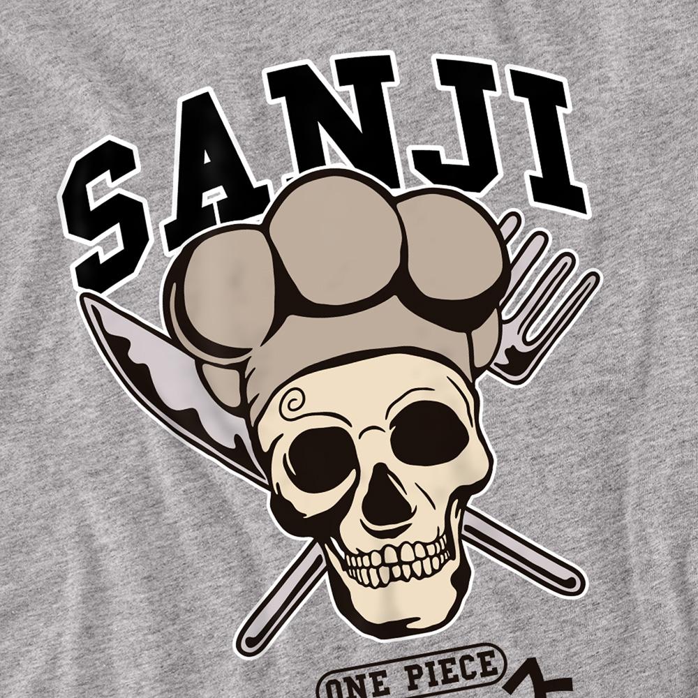 Athletic Heather - Side - One Piece Unisex Adult Sanji Skull Long-Sleeved T-Shirt