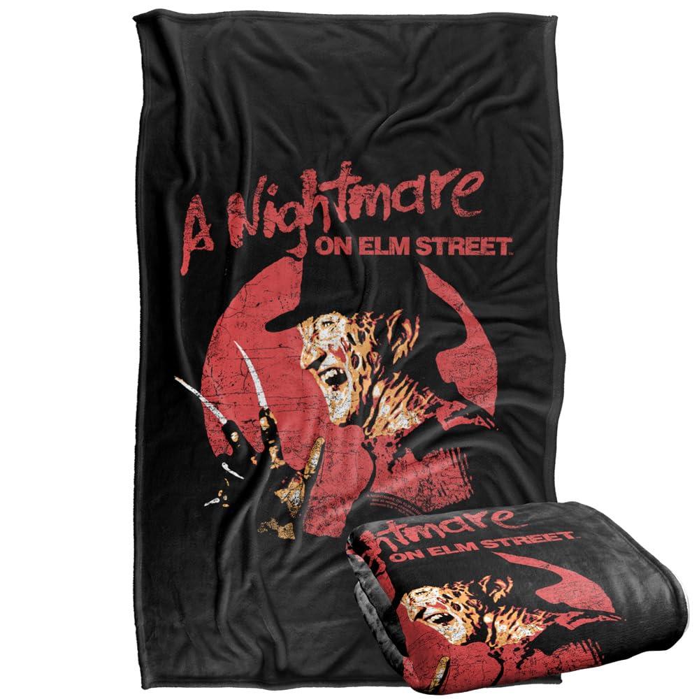 Multicoloured - Side - Nightmare On Elm Street Silky Circle Freddy Krueger Throw