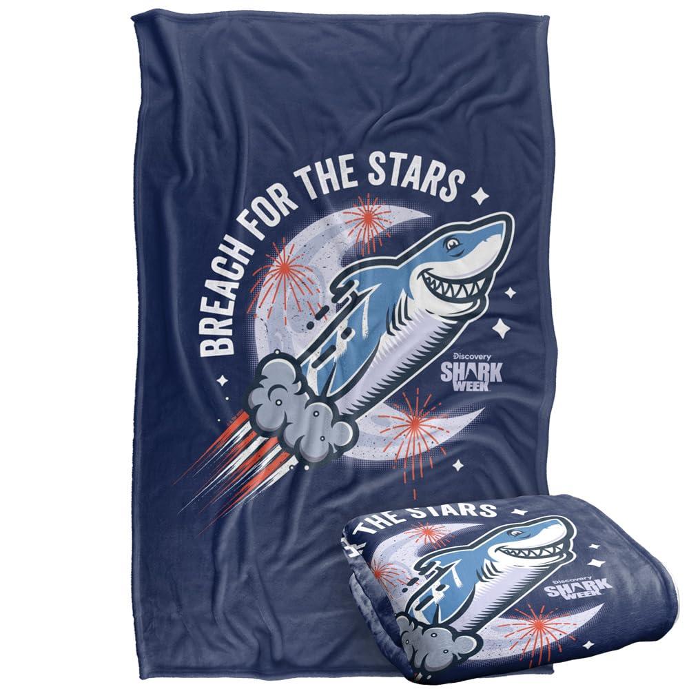 Multicoloured - Side - Shark Week Breach For The Stars Throw