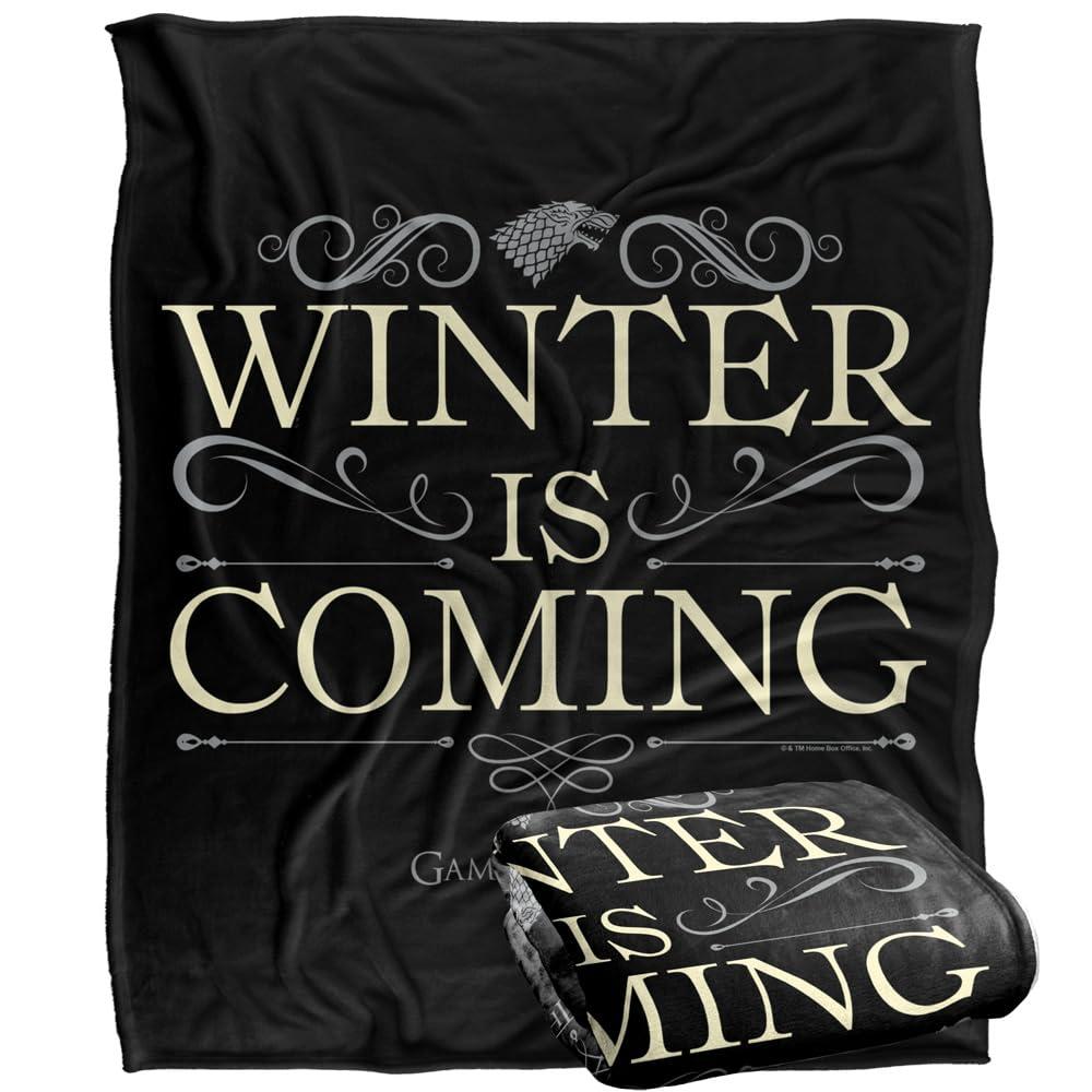 Multicoloured - Side - Game of Thrones Winter Is Coming Silky Scroll Blanket