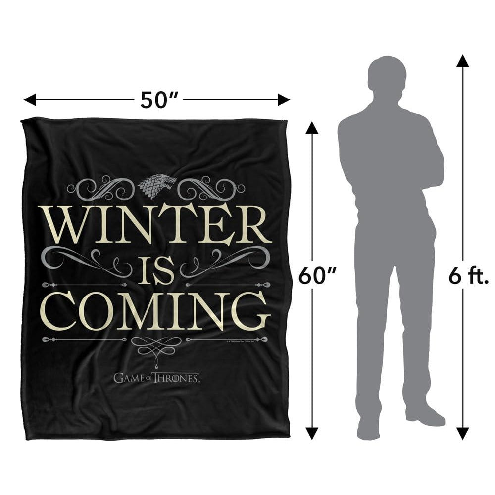 Multicoloured - Lifestyle - Game of Thrones Winter Is Coming Silky Scroll Blanket