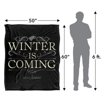 Multicoloured - Lifestyle - Game of Thrones Winter Is Coming Silky Scroll Blanket