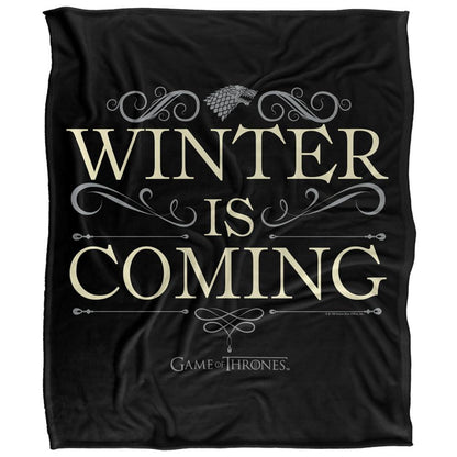 Multicoloured - Front - Game of Thrones Winter Is Coming Silky Scroll Blanket