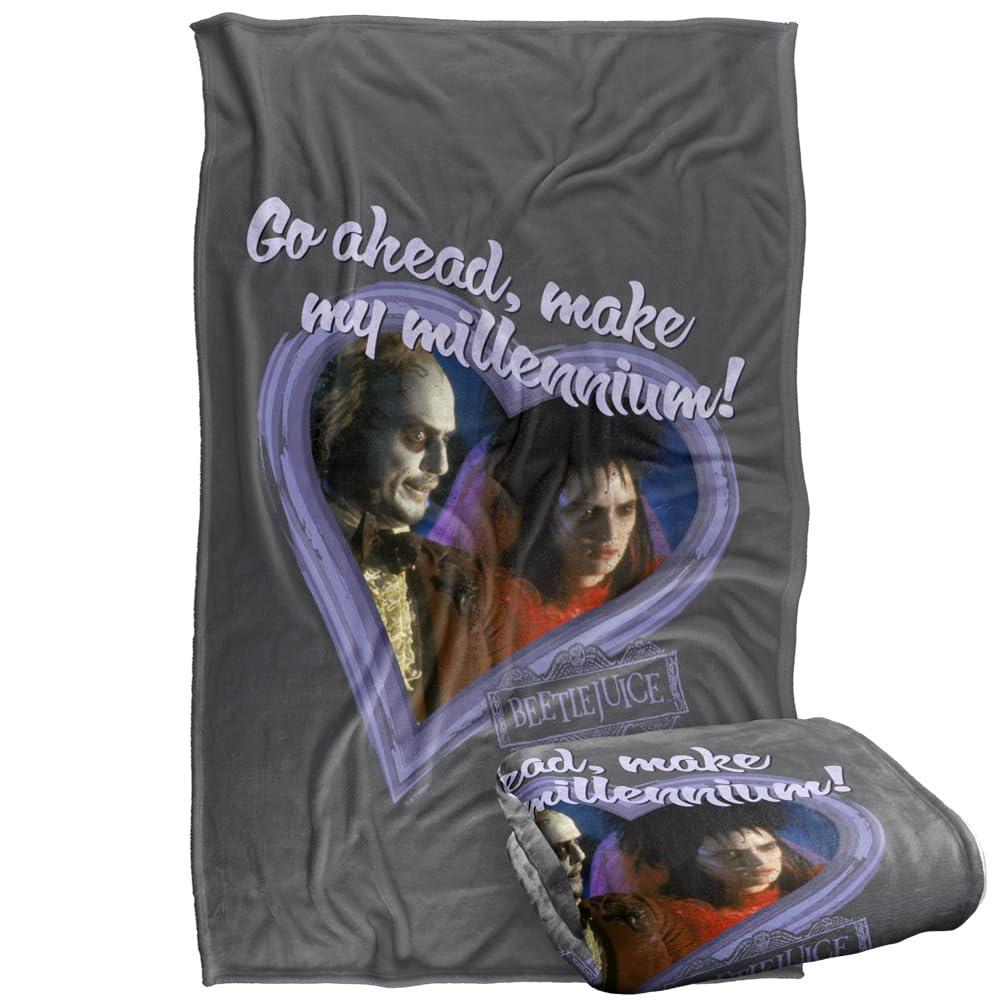 Multicoloured - Side - Beetlejuice Make My Millennium Heart Frame Valentine Blanket