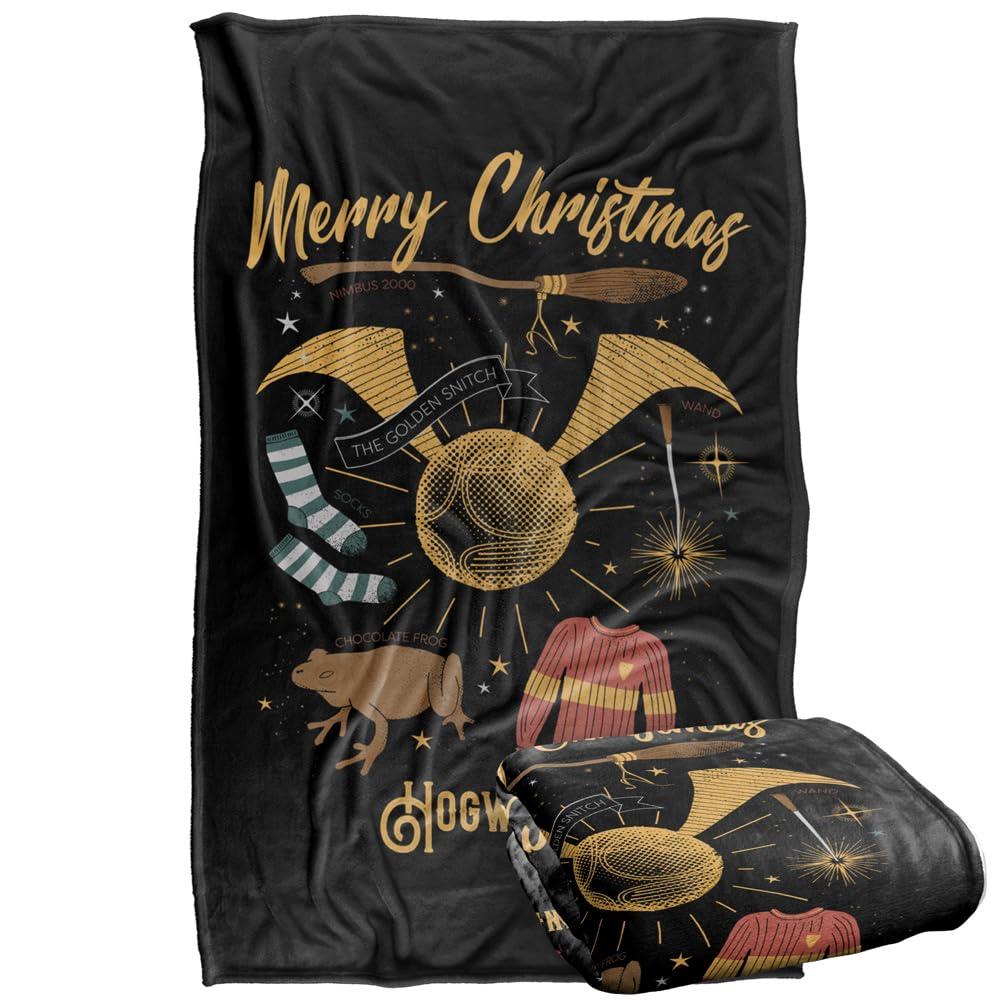 Multicoloured - Side - Harry Potter Unisex Adult Merry Christmas From Hogwarts Throw