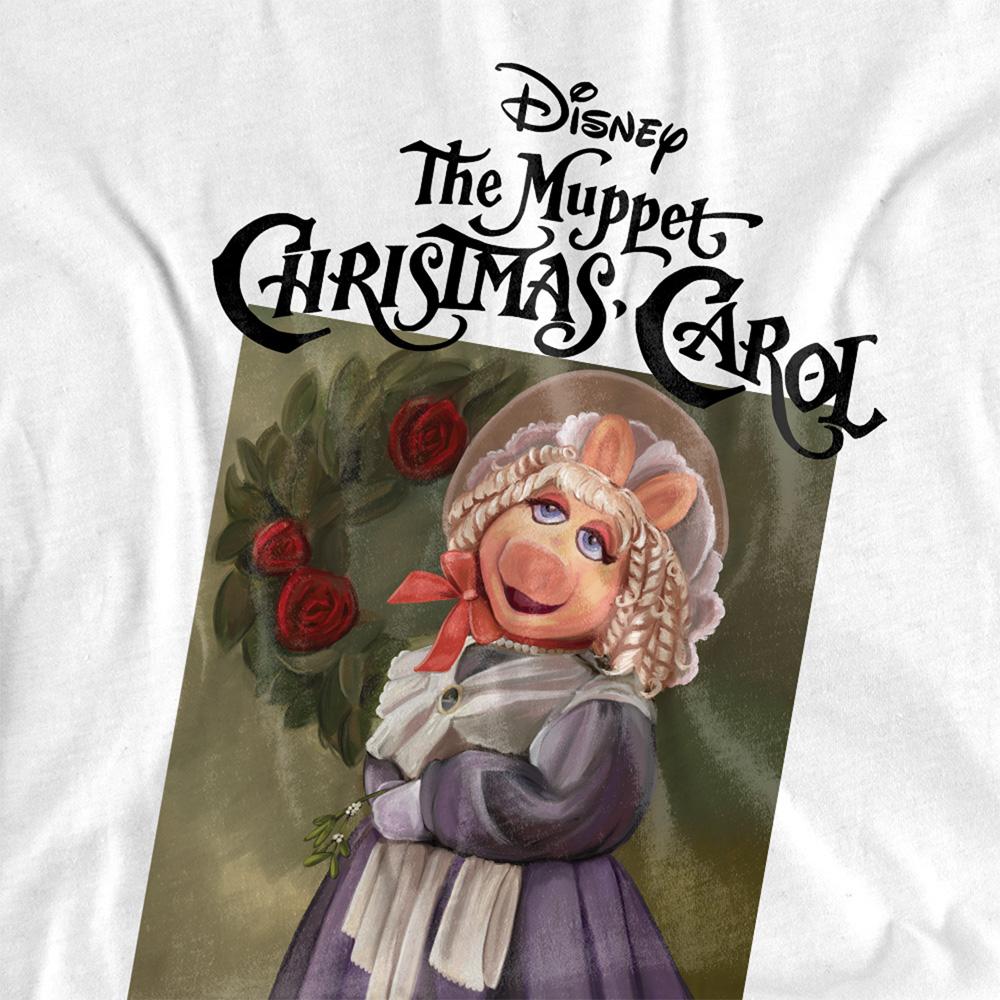White - Side - The Muppets Christmas Carol Unisex Adult Miss Piggy Long-Sleeved T-Shirt