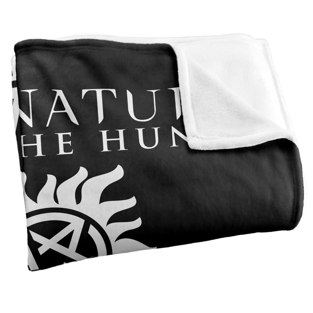 Multicoloured - Back - Supernatural Join The Hunt Fleece Logo Throw
