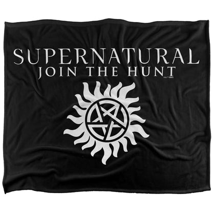 Multicoloured - Front - Supernatural Join The Hunt Fleece Logo Throw