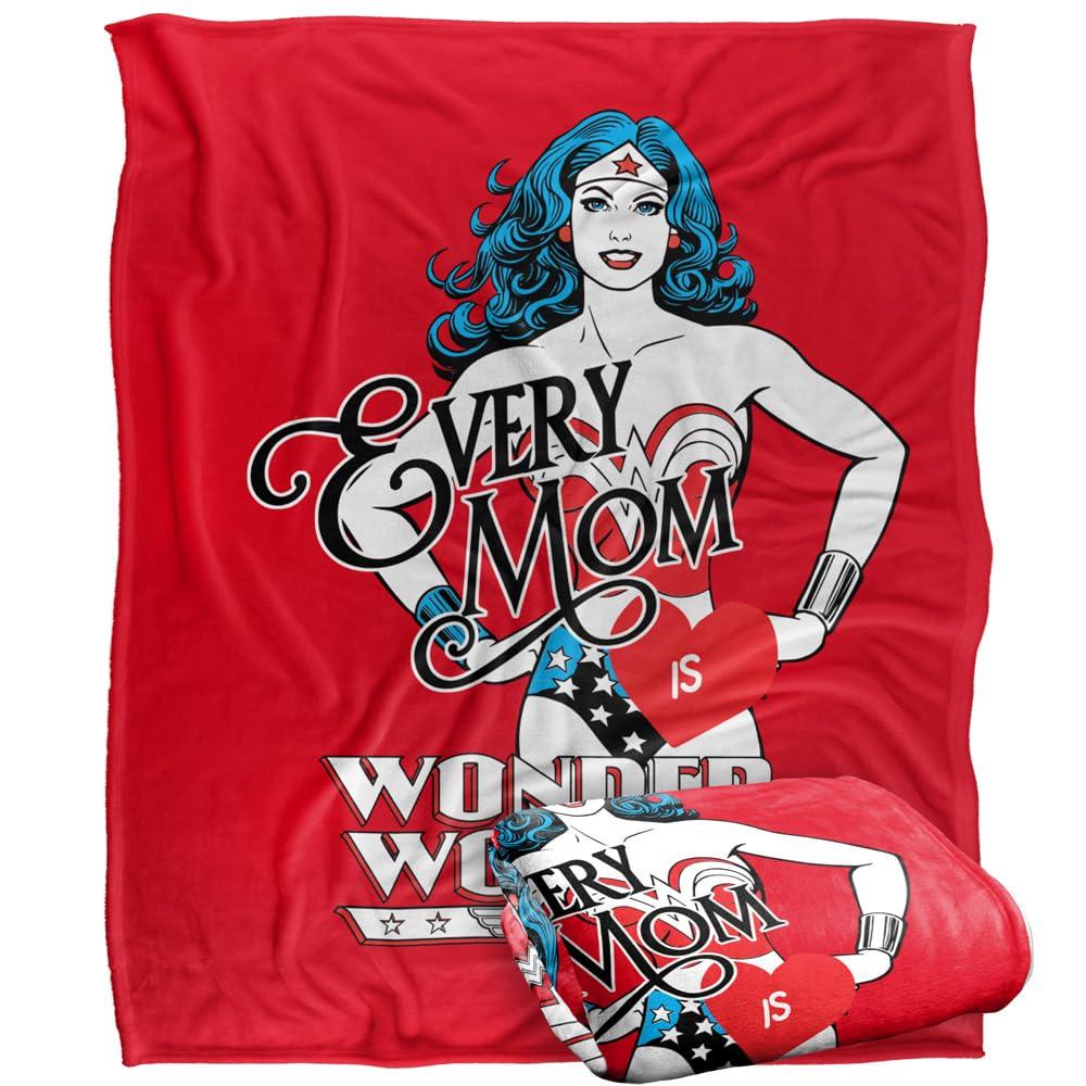 Multicoloured - Side - Wonder Woman Womens-Ladies For Every Mom Fleece Mothers Day Blanket