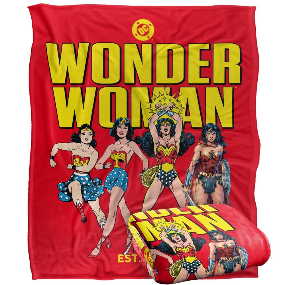 Multicoloured - Back - Wonder Woman Through The Years Blanket
